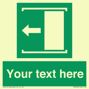 Custom Slide to Open Sign